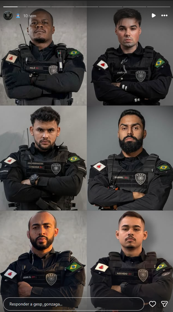 Equipe uniformizada da GESP GONZAGA